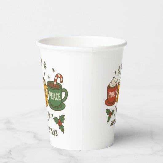 Hope joy Peace and Cocoa 紙コップ (右)