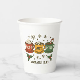 Hope joy Peace and Cocoa 紙コップ
