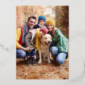 Hope Joy Peace Red図解入りの、写真付きのと金ゴールド写真 箔シーズンカード (裏面)