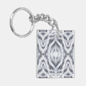 Hope Light White Abstract Watercolor Art キーホルダー (正面左)