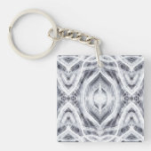 Hope Light White Abstract Watercolor Art キーホルダー (正面)