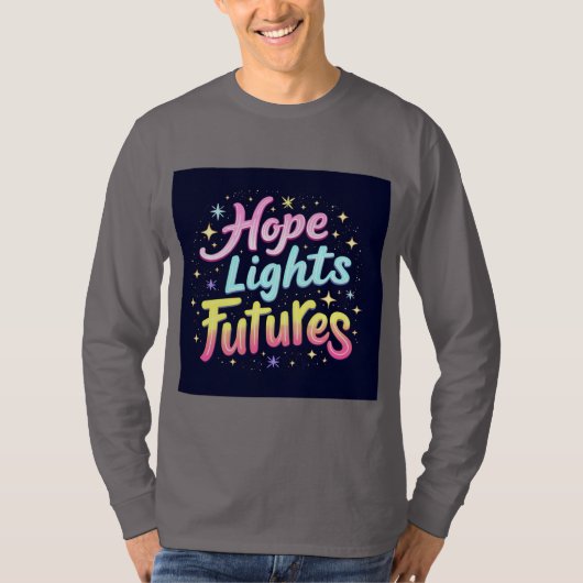 Hope Lights Futures – 未来的&スリー鮮やかブ Tシャツ (正面)