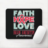Hope Love Brain Aneurysm認識度サポートグラフィック マウスパッド (マウス)
