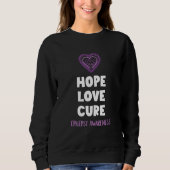 Hope Love Cure Epilepsy Awareness Epileptic Brain  スウェットシャツ (正面)
