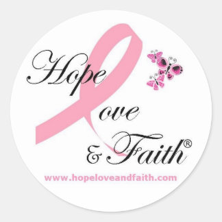 Hope Love & Faith Stickers ラウンドシール