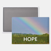 HOPE magnet with image of a rainbow over a field マグネット (正面/裏面)