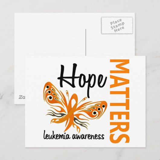 Hope Matters Butterfly Leukemia ポストカード (正面/裏面)