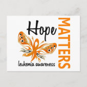 Hope Matters Butterfly Leukemia ポストカード (正面)