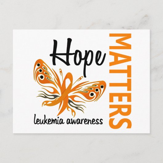 Hope Matters Butterfly Leukemia ポストカード (正面)