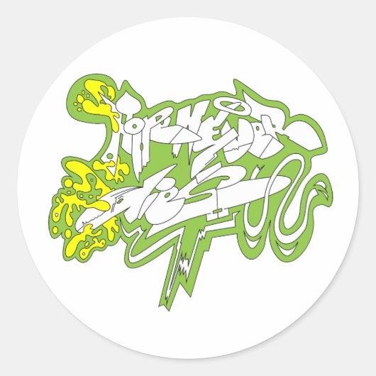 Hope Never Dies" – Bold Streetwear Statement ラウンドシール (正面)