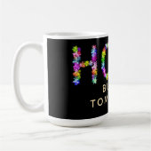 Hope Never Fades |Hope Builds Tomorrow: Inspired コーヒーマグカップ (左)