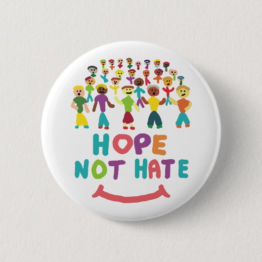 Hope Not Hate 缶バッジ (正面)