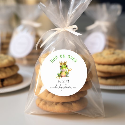 Hope On Frog Prince Baby Shower ラウンドシール