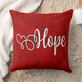 Hope on Marbled Red -装飾用クッション クッション (ブランケット)