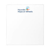 Hope on Wheels Notepad ノートパッド (正面)