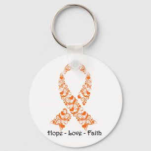 Hope Orange Awareness Ribbon キーホルダー