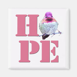 HOPE Pink Anna's Hummingbirdフォトマグネット マグネット