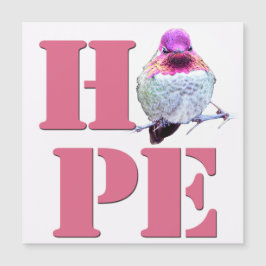 HOPE Pink Anna's Hummingbird Photo Magnetic