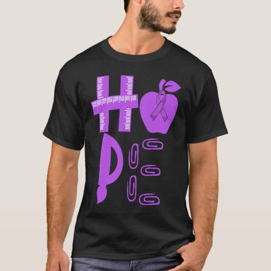Hope Prematurity Awareness Purple Ribbon Teacher Tシャツ (正面)