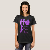 Hope Prematurity Awareness Purple Ribbon Teacher Tシャツ (正面フル)