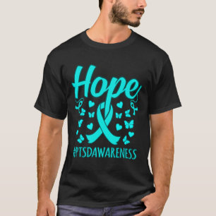 Hope Ptsdストレス認識度リボンサポートグラフィック Tシャツ