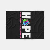 Hope Rare Disease Awareness Shirt - Rare Disease D フリースブランケット (正面(横))