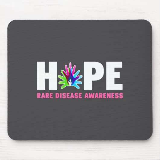 Hope Rare Disease Awareness Shirt - Rare Disease D マウスパッド (正面)