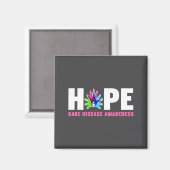 Hope Rare Disease Awareness Shirt - Rare Disease D マグネット (正面/裏面)