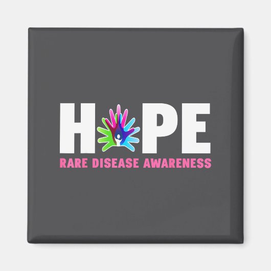 Hope Rare Disease Awareness Shirt - Rare Disease D マグネット (正面)