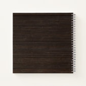 HOPE Rope Text On Dark Wood ノートブック (裏面)