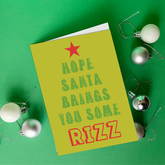 Hope Santa Brings You Rizz Funny シーズンカード
