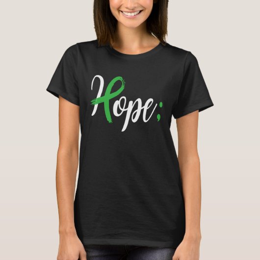 Hope Semicolon Mental Health Awareness Month Suppo Tシャツ (正面)