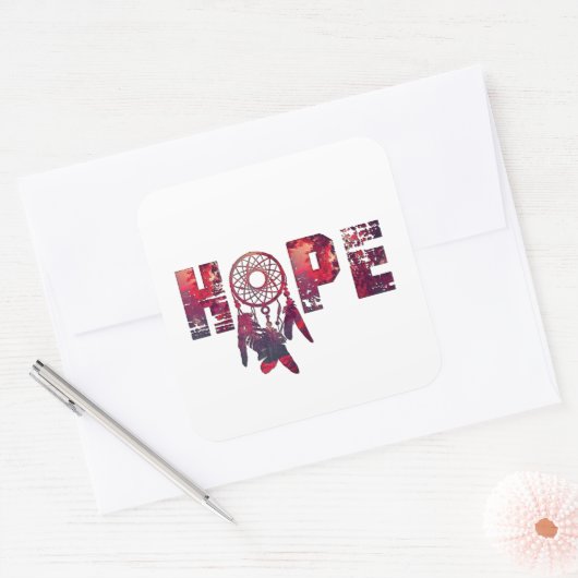 Hope Sticker スクエアシール (封筒)