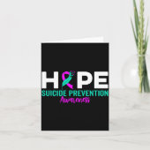 Hope Suicide Prevention Ribbon Depression Suicide  カード (正面)