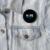 Hope Suicide Prevention Ribbon Depression Suicide  缶バッジ (インサイチュ)
