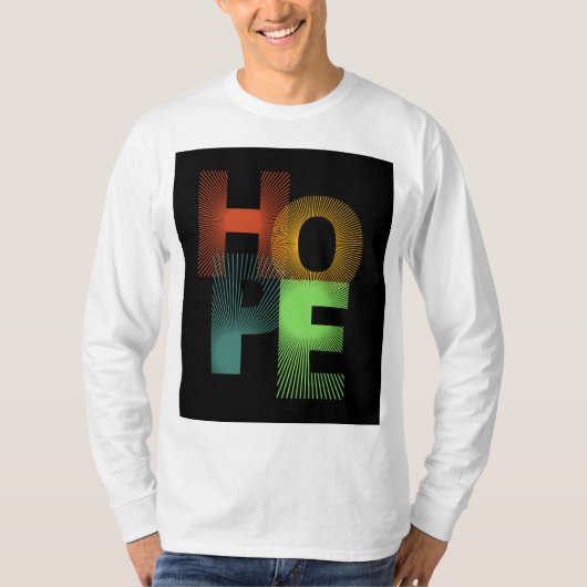 「Hope Tシャツ – ポジティブな展開」 (正面)