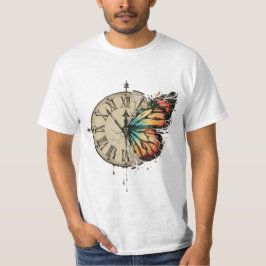Hope Takes Time – Inspirational Clock & Butterfly  Tシャツ