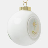 “Hope” Watercolor Christmas Ornament セラミックボールオーナメント (左)