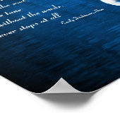 Hope, White Swan on Blue Watersポスター ポスター (角)