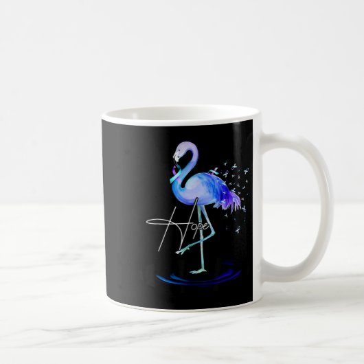Hope With Flamingo Suicide Prevention Awareness  コーヒーマグカップ (右)