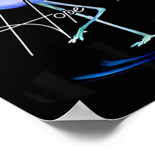 Hope With Flamingo Suicide Prevention Awareness ポスター (角)