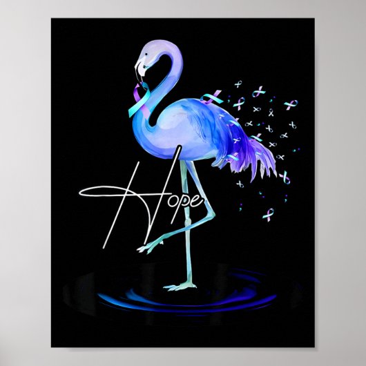 Hope With Flamingo Suicide Prevention Awareness  ポスター (正面)
