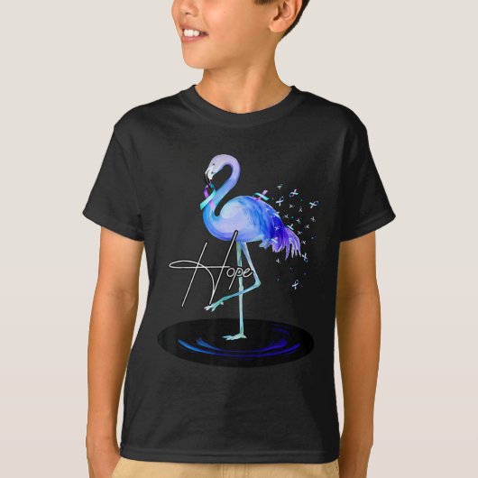 Hope With Flamingo Suicide Prevention Awareness  Tシャツ (正面)