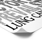 Hope Word Collage Lung Cancer ポスター (角)
