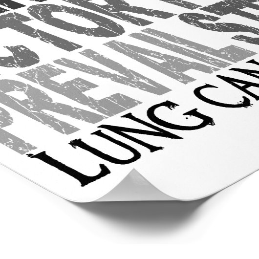 Hope Word Collage Lung Cancer ポスター (角)