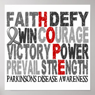 Hope Word Collage Parkinson's Disease ポスター