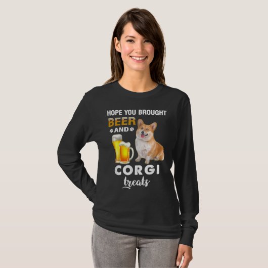 Hope You Bred Beer Corgi Treets Dog 934 Tシャツ (正面フル)