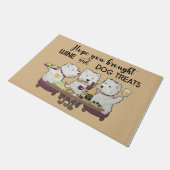  Hope You Brought Wine And Dog Treats Funny Quotes ドアマット (アングル)