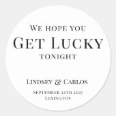 Hope You Get Lucky Wedding Lottery ラウンドシール (正面)