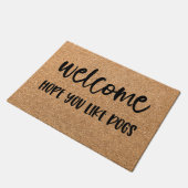 Hope You Like Dogs Welcome Mat Doormat ドアマット (アングル)